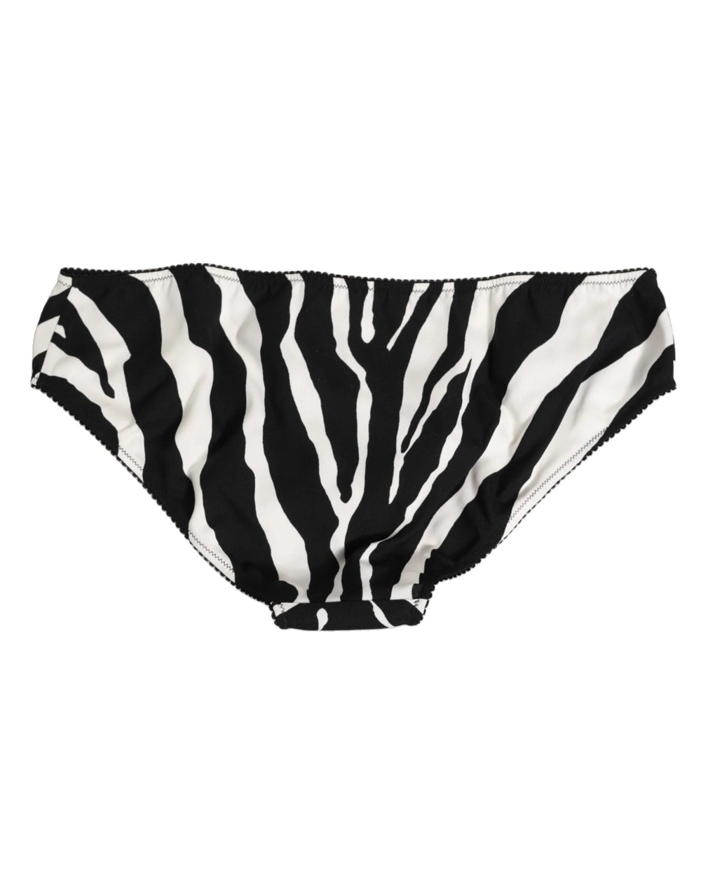 Dolce & Gabbana Black White Zebra Print Slip Briefs Underwear - Briefs