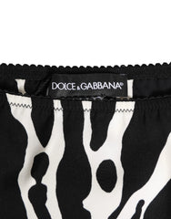 Dolce & Gabbana Black White Zebra Print Slip Briefs Underwear - IT2 | S