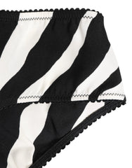 Dolce & Gabbana Black White Zebra Print Slip Briefs Underwear - IT2 | S
