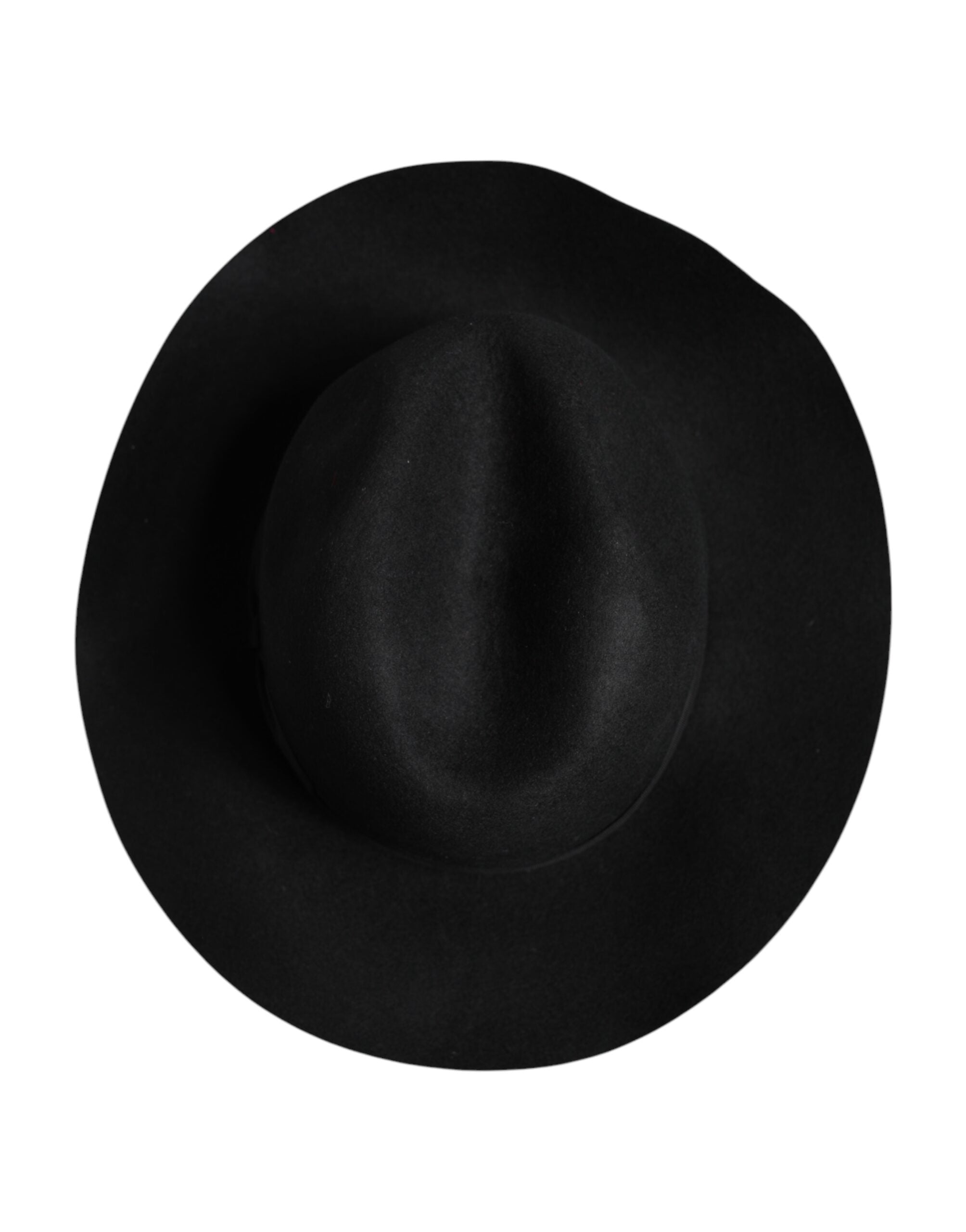 Dolce & Gabbana Black Wide Brim Trilby Fedora Hat - 57 cm|S