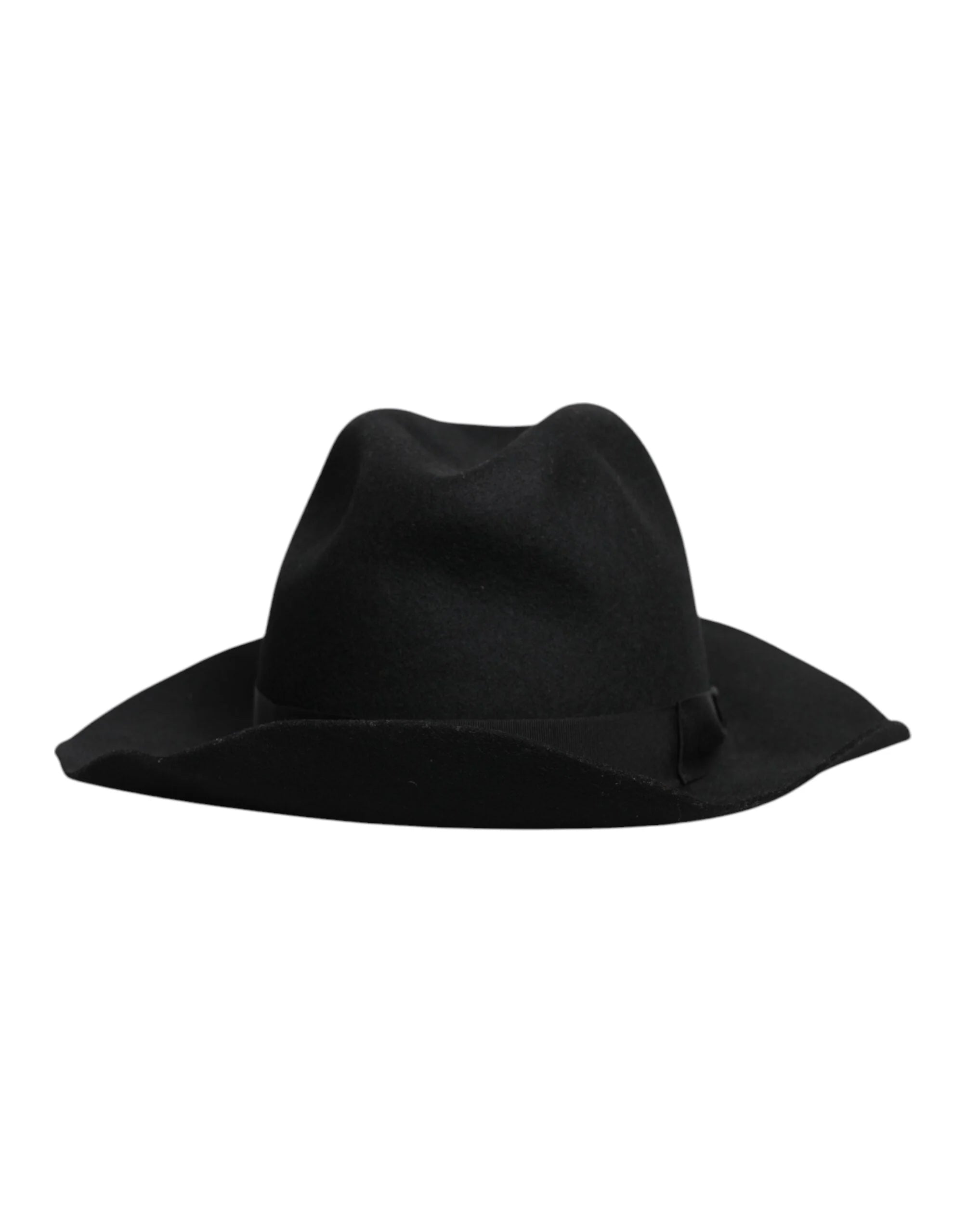 Dolce & Gabbana Black Wide Brim Trilby Fedora Hat - 57 cm|S - Fedoras