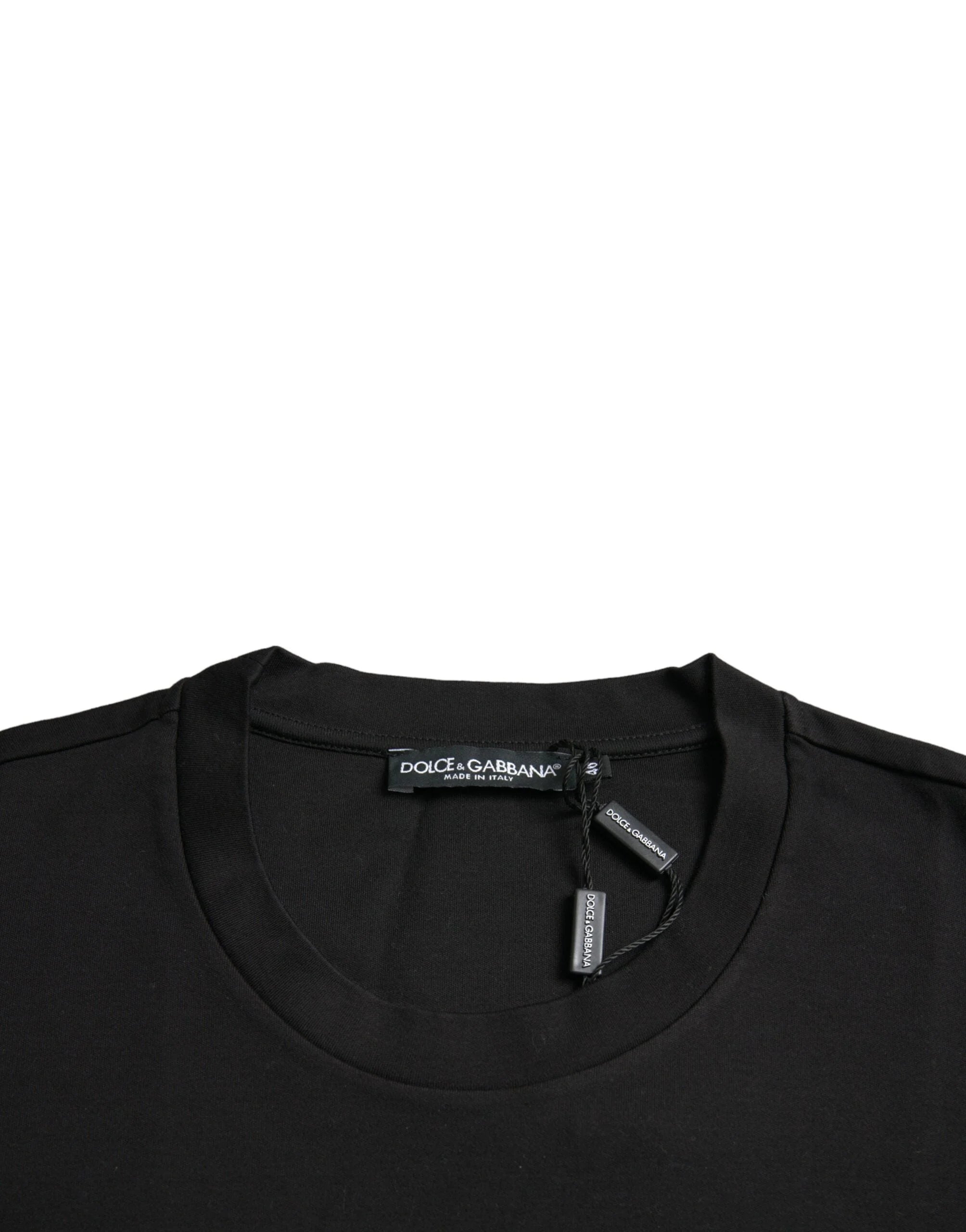 Dolce & Gabbana Black With Love Always Crew Neck Top T-shirt - T-Shirts