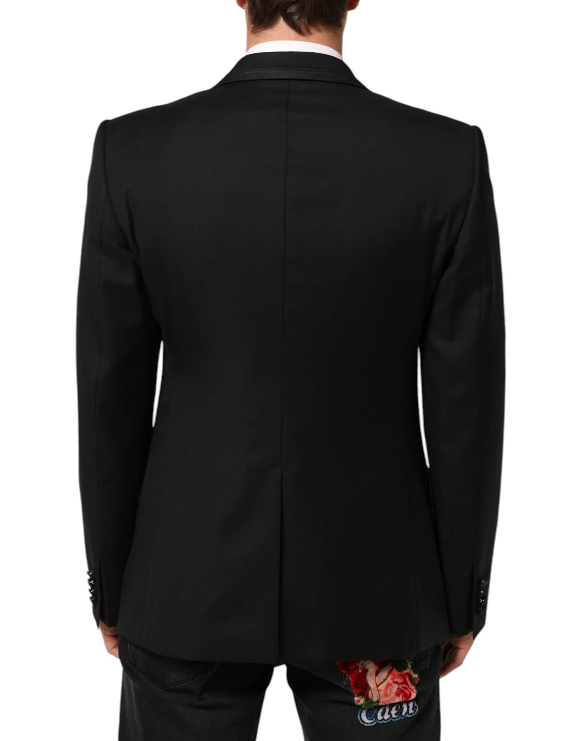 Dolce & Gabbana Black Wool 1 Button Suit Jacket Men Blazer - IT52 | XL - Sport Jackets