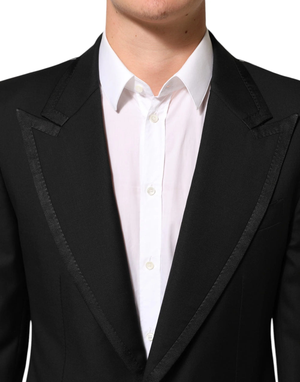 Dolce & Gabbana Black Wool 1 Button Suit Jacket Men Blazer - IT52 | XL - Sport Jackets