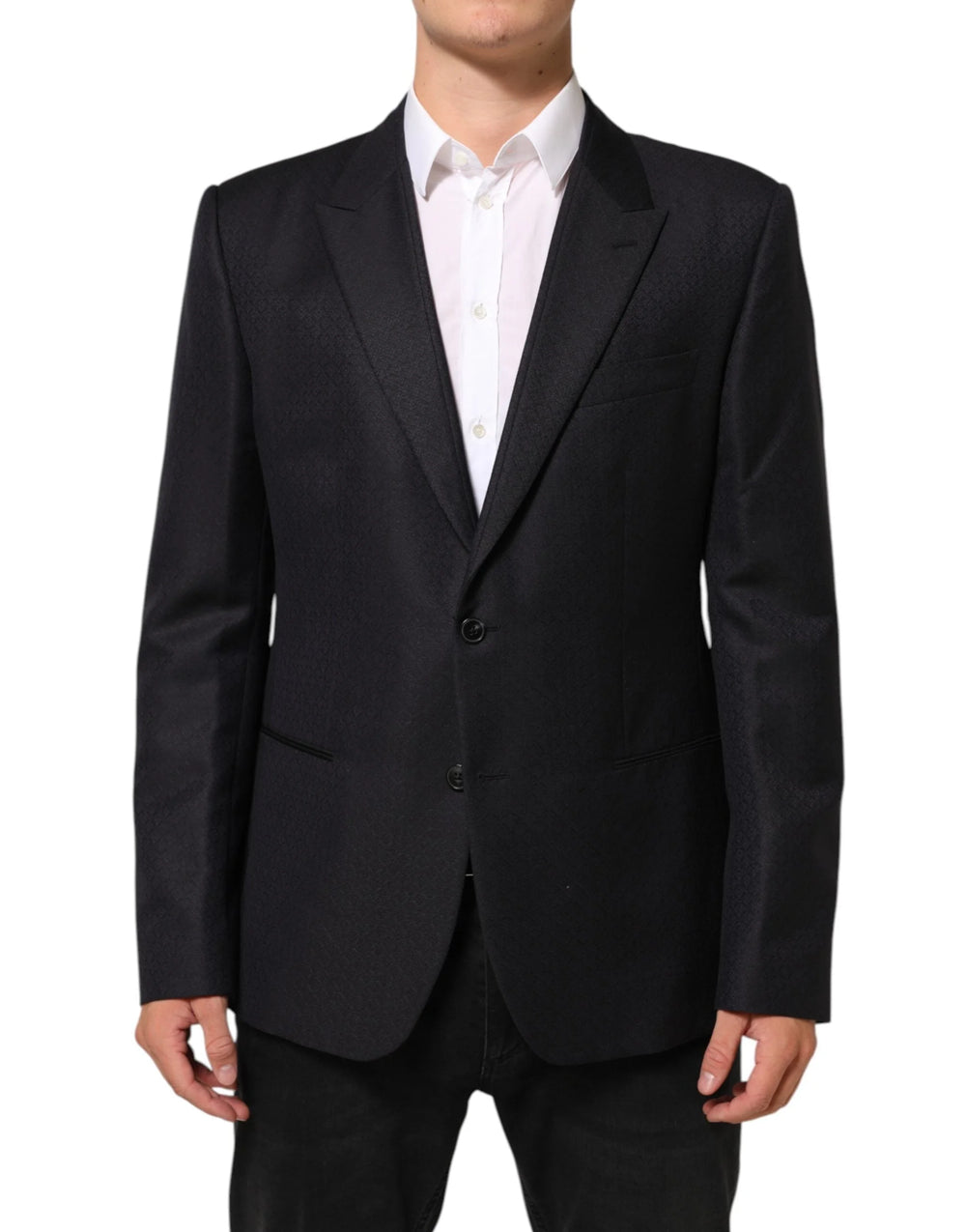 Dolce & Gabbana Black Wool 2 Buttons Suit Jacket Men Blazer - IT54 | XL - Sport Jackets