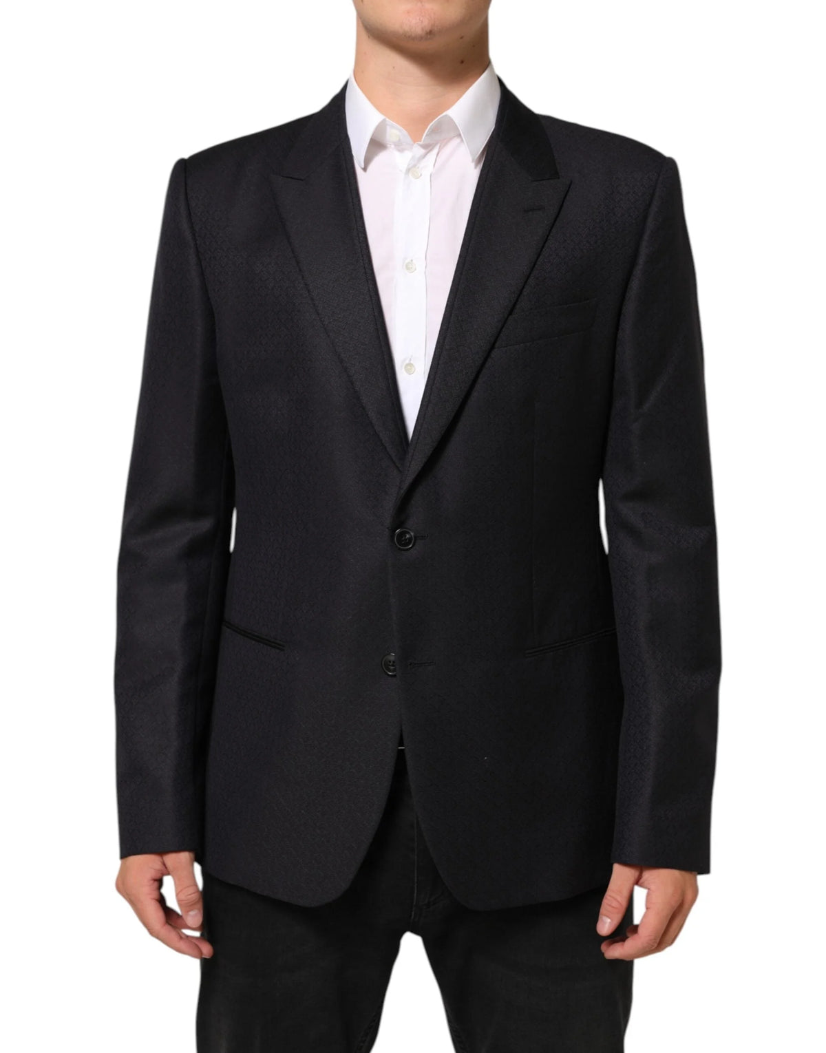 Dolce & Gabbana Black Wool 2 Buttons Suit Jacket Men Blazer - IT54 | XL - Sport Jackets