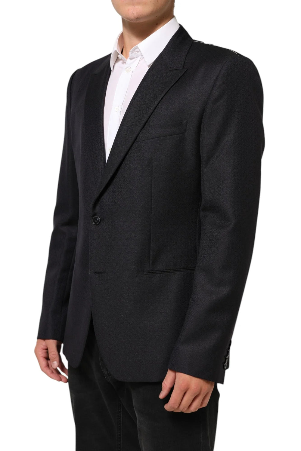 Dolce & Gabbana Black Wool 2 Buttons Suit Jacket Men Blazer - IT54 | XL - Sport Jackets