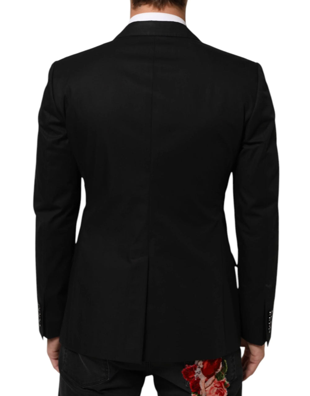 Dolce & Gabbana Black Wool 2 Buttons Suit Men Jacket Blazer - IT46 | S - Sport Jackets