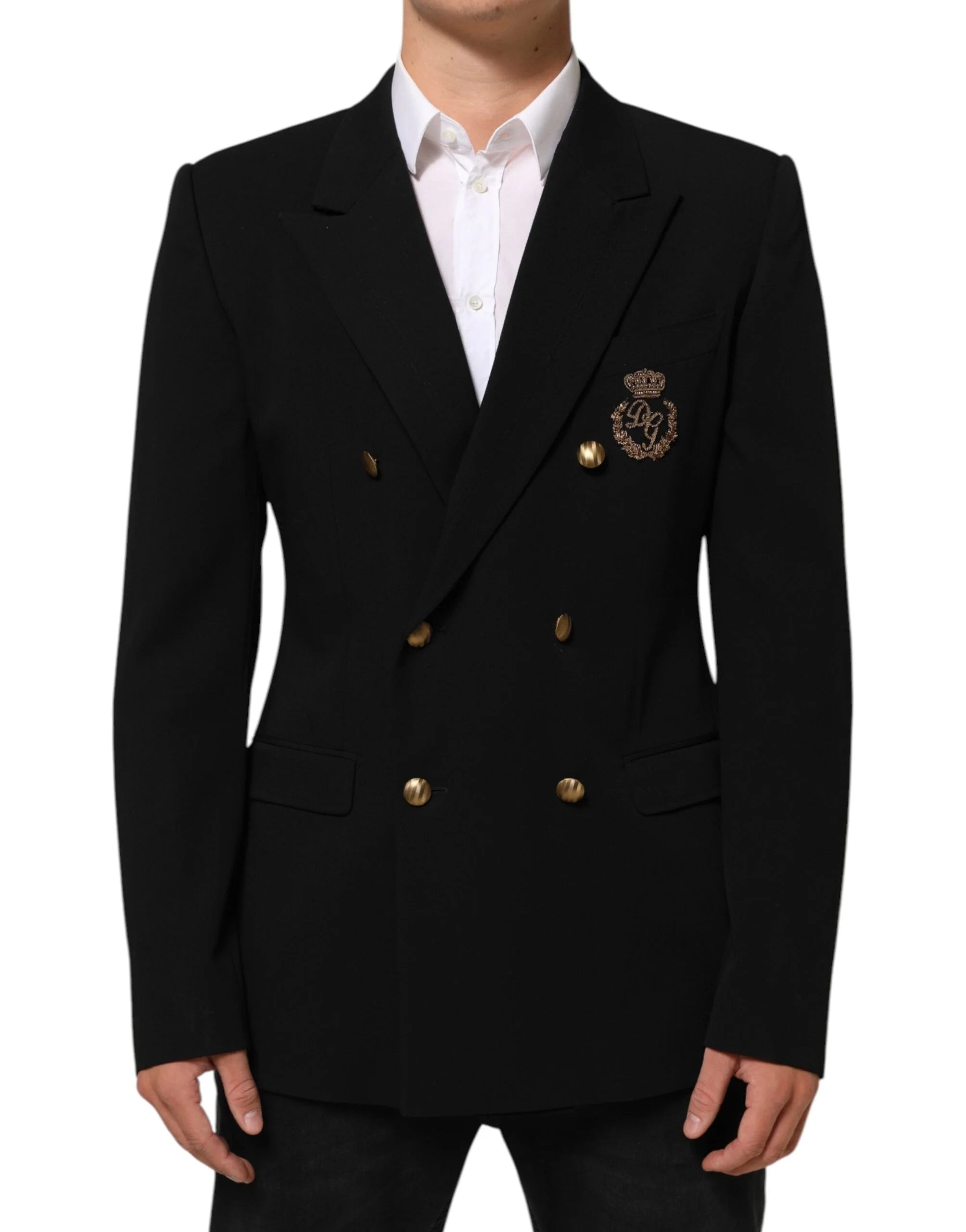 Dolce & Gabbana Black Wool 2 Buttons Suit Men Jacket Blazer - IT50 | L - Sport Jackets
