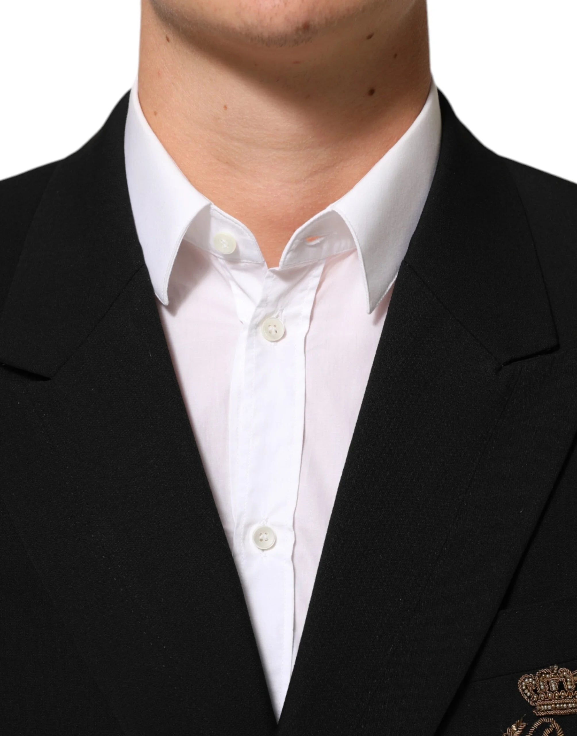 Dolce & Gabbana Black Wool 2 Buttons Suit Men Jacket Blazer - IT50 | L - Sport Jackets