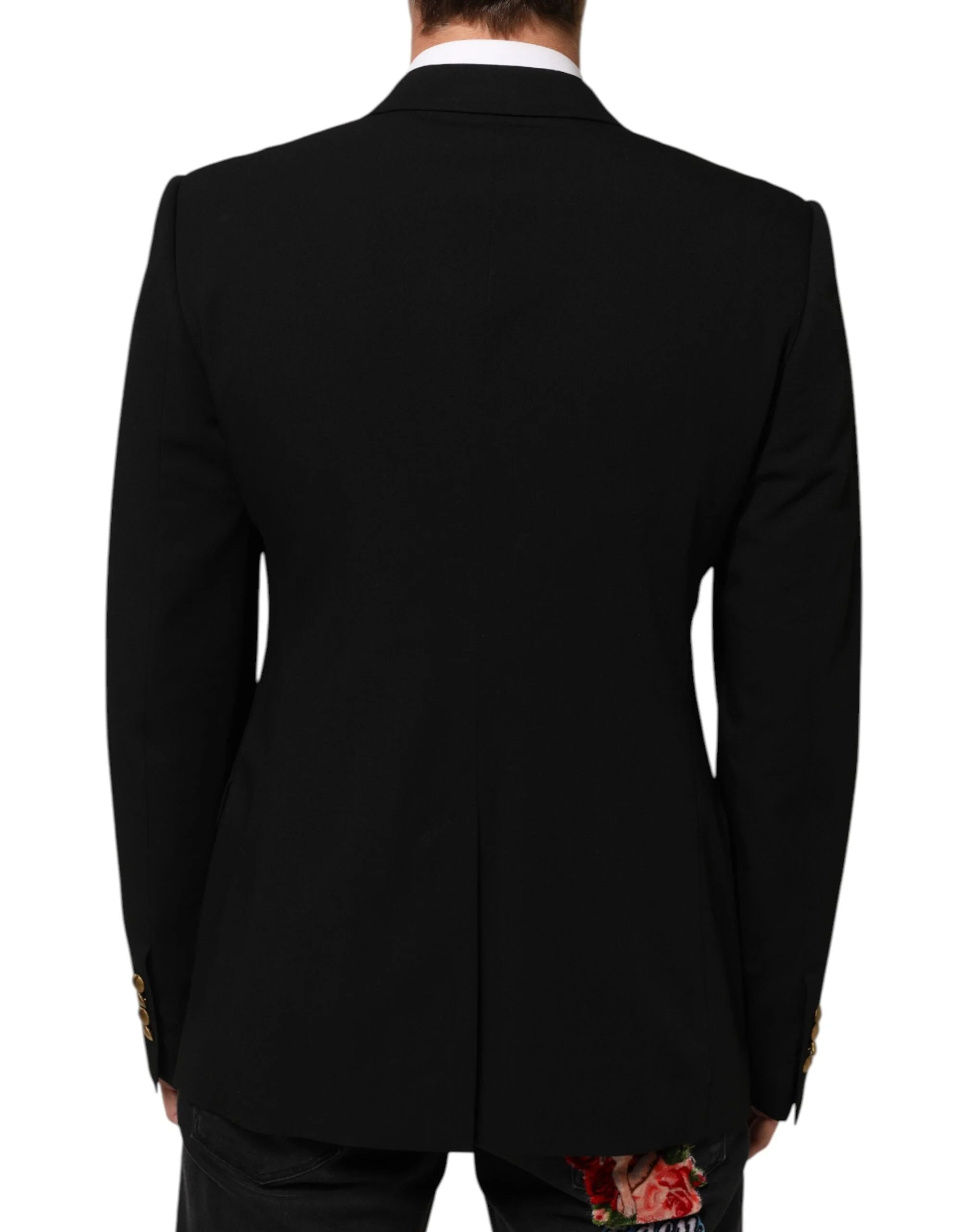 Dolce & Gabbana Black Wool 2 Buttons Suit Men Jacket Blazer - IT50 | L - Sport Jackets