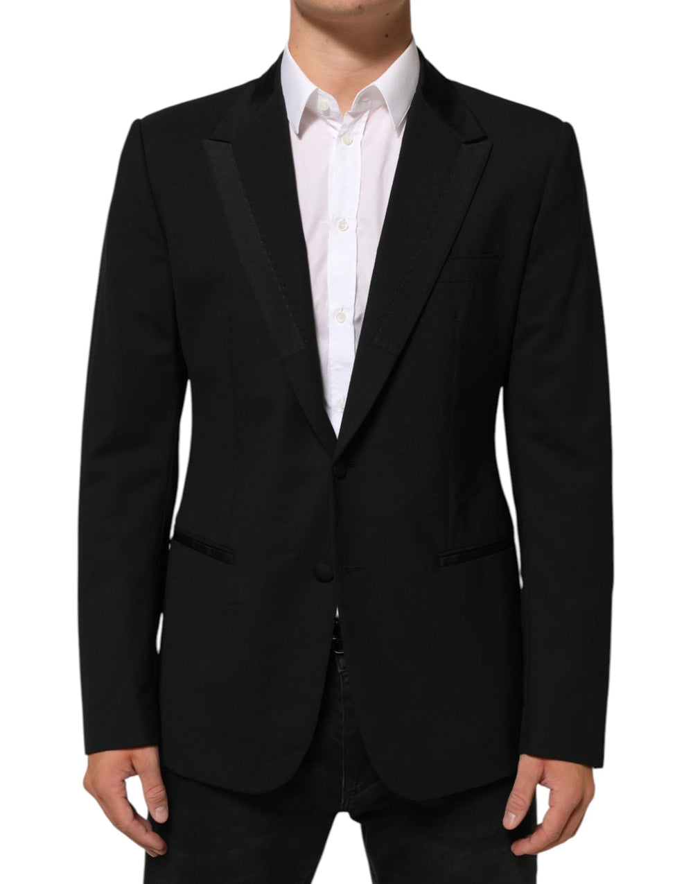 Dolce & Gabbana Black Wool 2 Buttons Suit Men Jacket Blazer - IT52 | XL - Sport Jackets