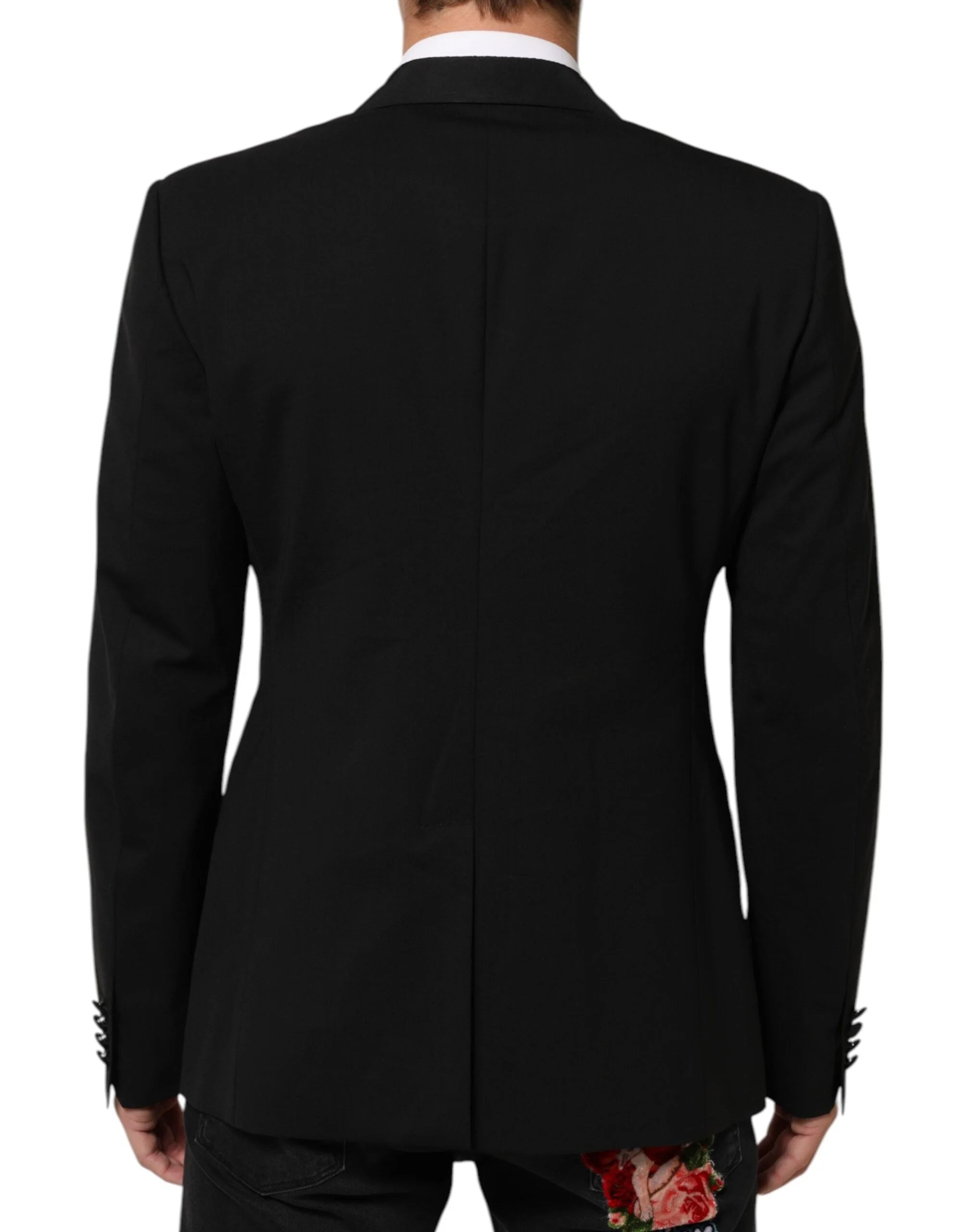 Dolce & Gabbana Black Wool 2 Buttons Suit Men Jacket Blazer - IT52 | XL - Sport Jackets