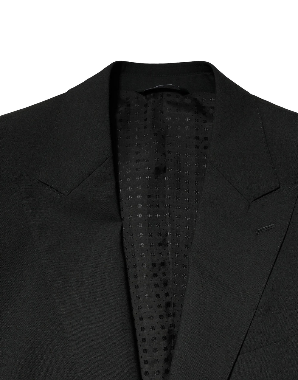 Dolce & Gabbana Black Wool 2 Piece Single Breasted Suit - IT46 | S - Pant Suits