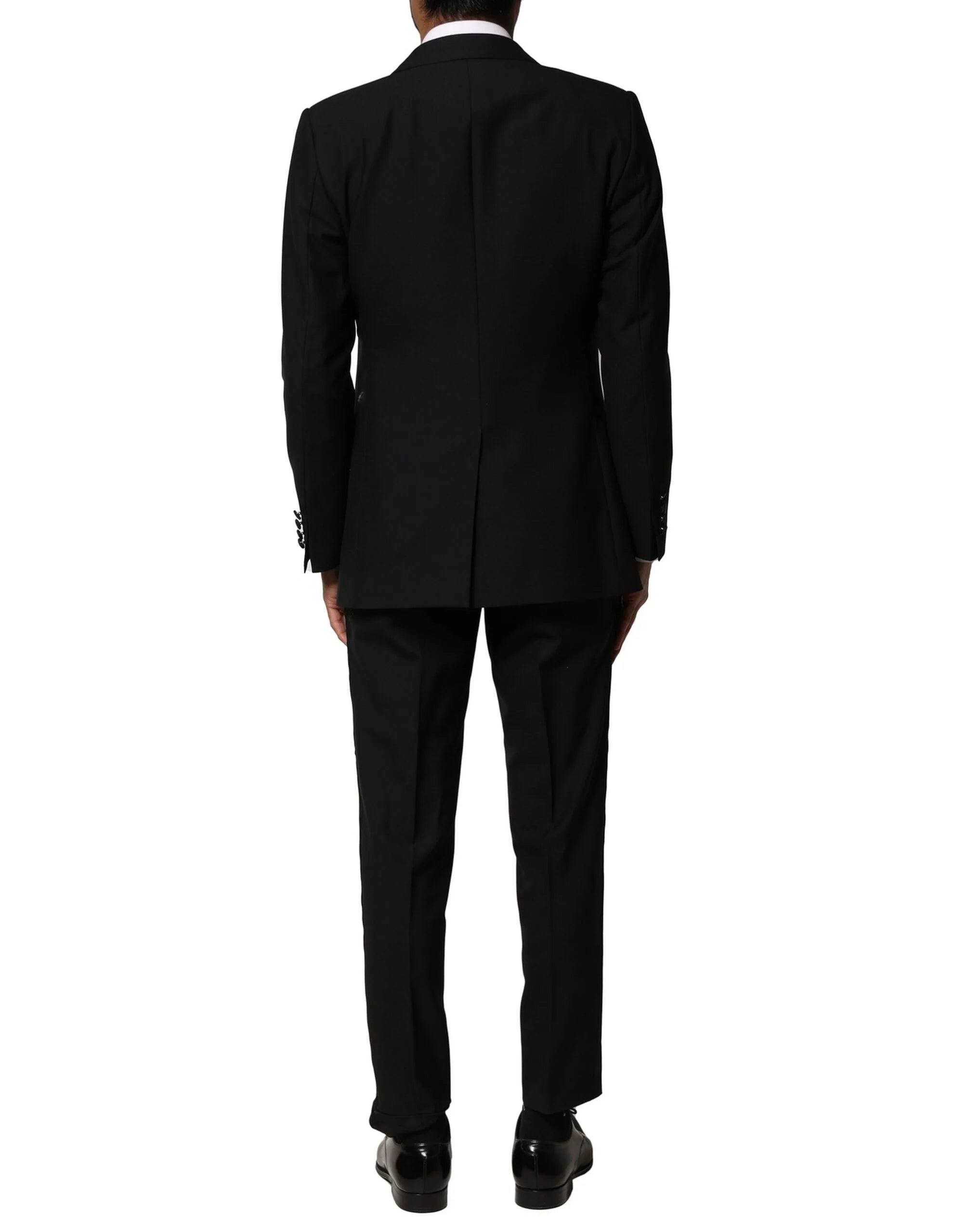 Dolce & Gabbana Black Wool 3 Piece Single Breasted Suit - IT46 | S - Suits