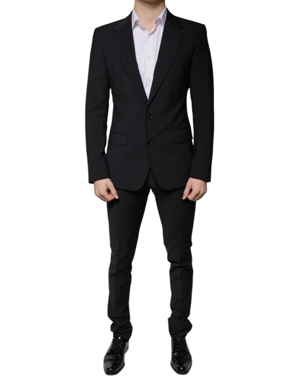 Dolce & Gabbana Black Wool 3 Piece Slim Fit Formal Men Suit - IT44 | XS - Suits