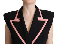 Dolce & Gabbana Black Wool Blend Sleeveless Jumpsuit Dress - One-Pieces