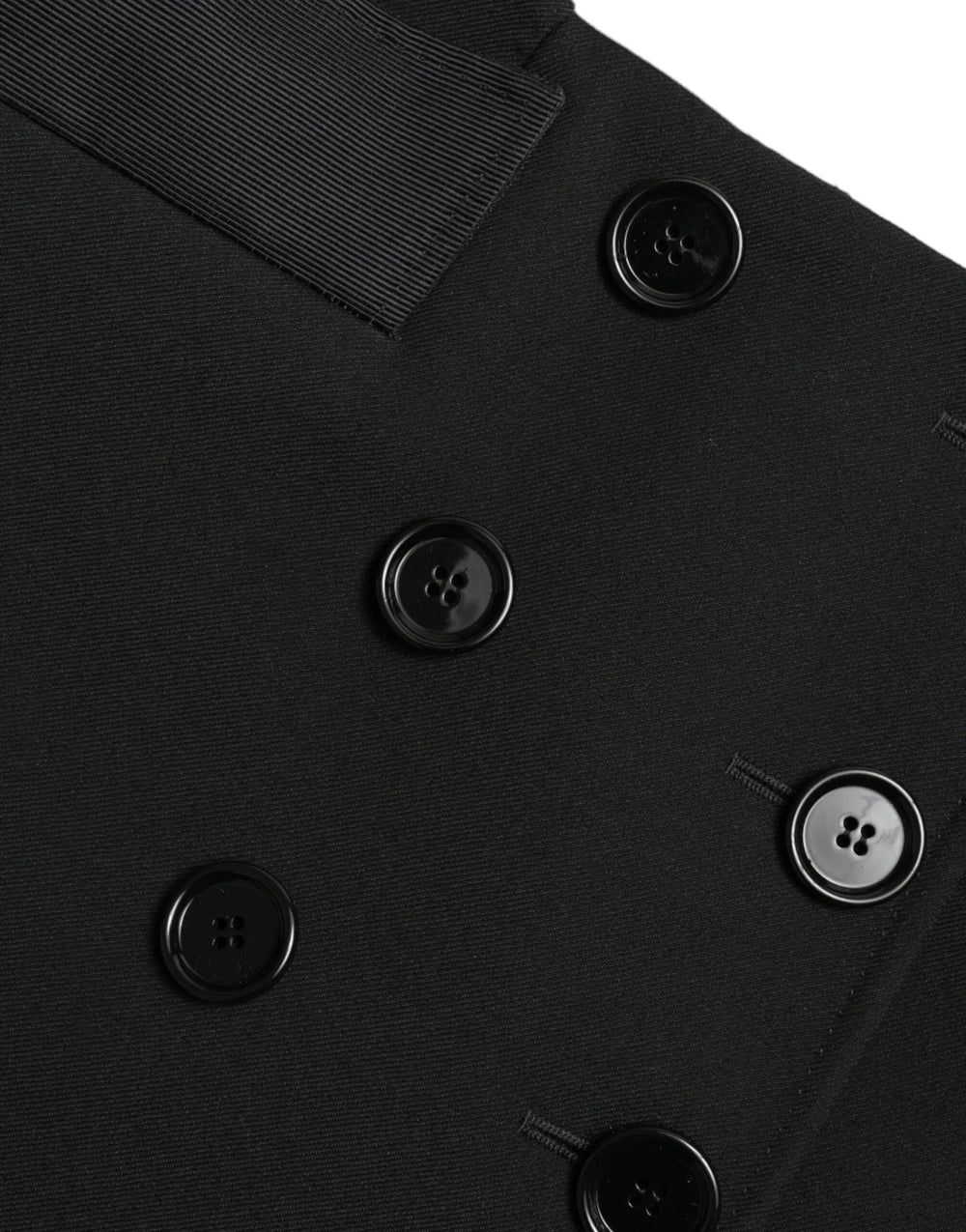 Dolce & Gabbana Black Wool Button High Waist Aline Mini Skirt - IT40|S - Skirts