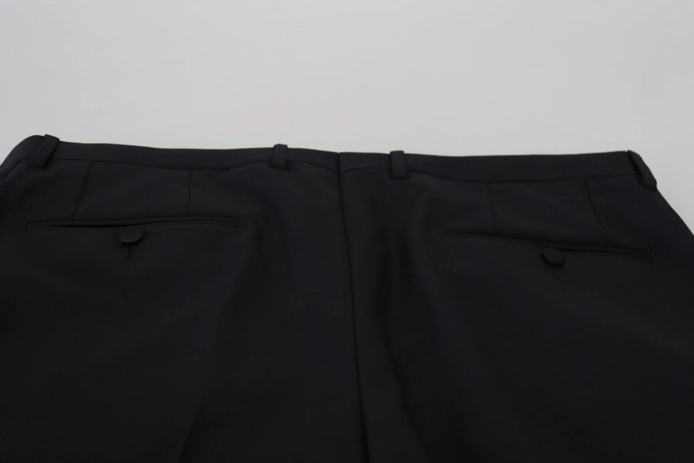 Dolce & Gabbana Black Wool Chino Dress Formal Pants - IT52 | L - Chinos