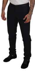 Dolce & Gabbana Black Wool Chino Dress Formal Pants - IT52 | L - Chinos