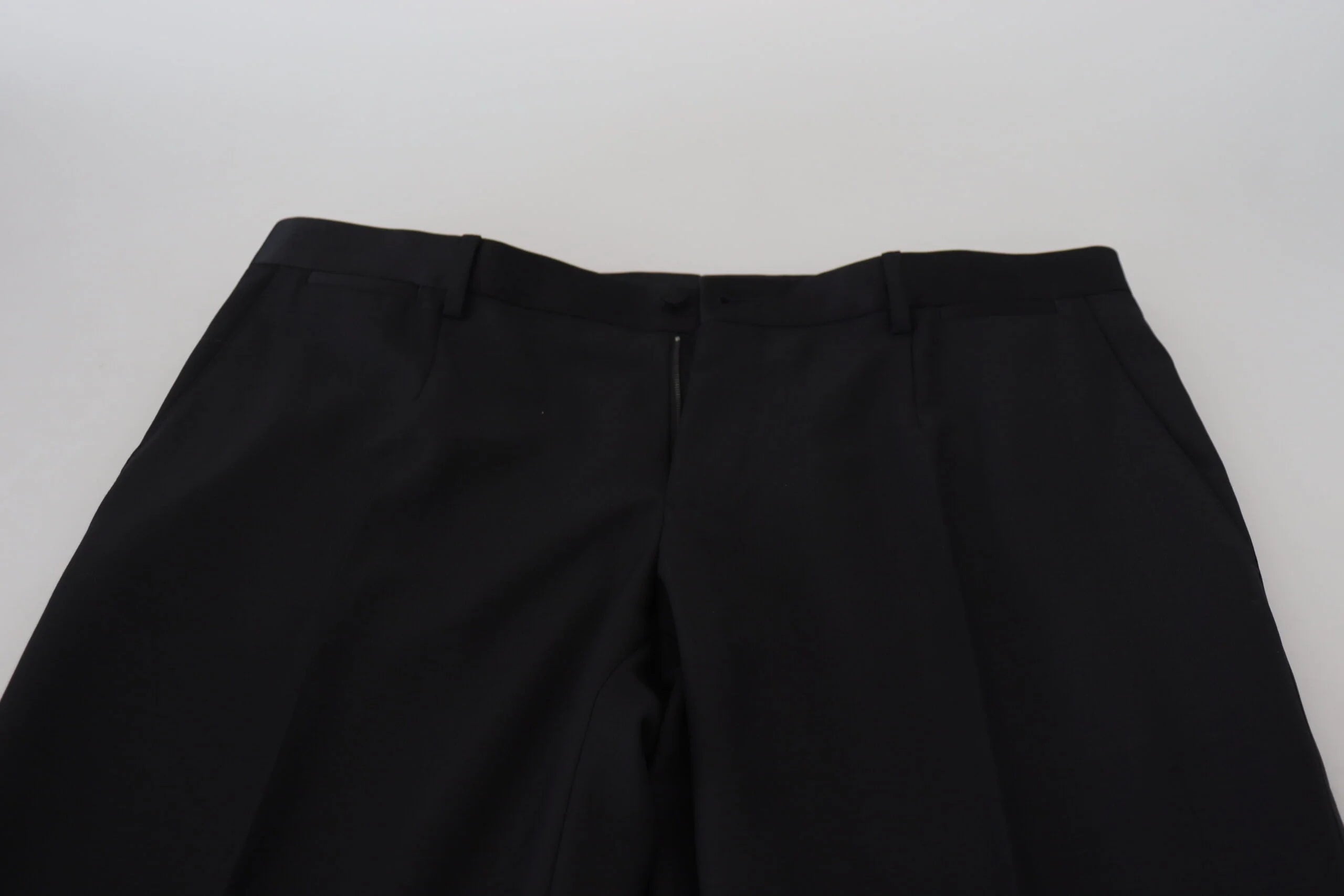 Dolce & Gabbana Black Wool Chino Dress Formal Pants - IT52 | L - Chinos