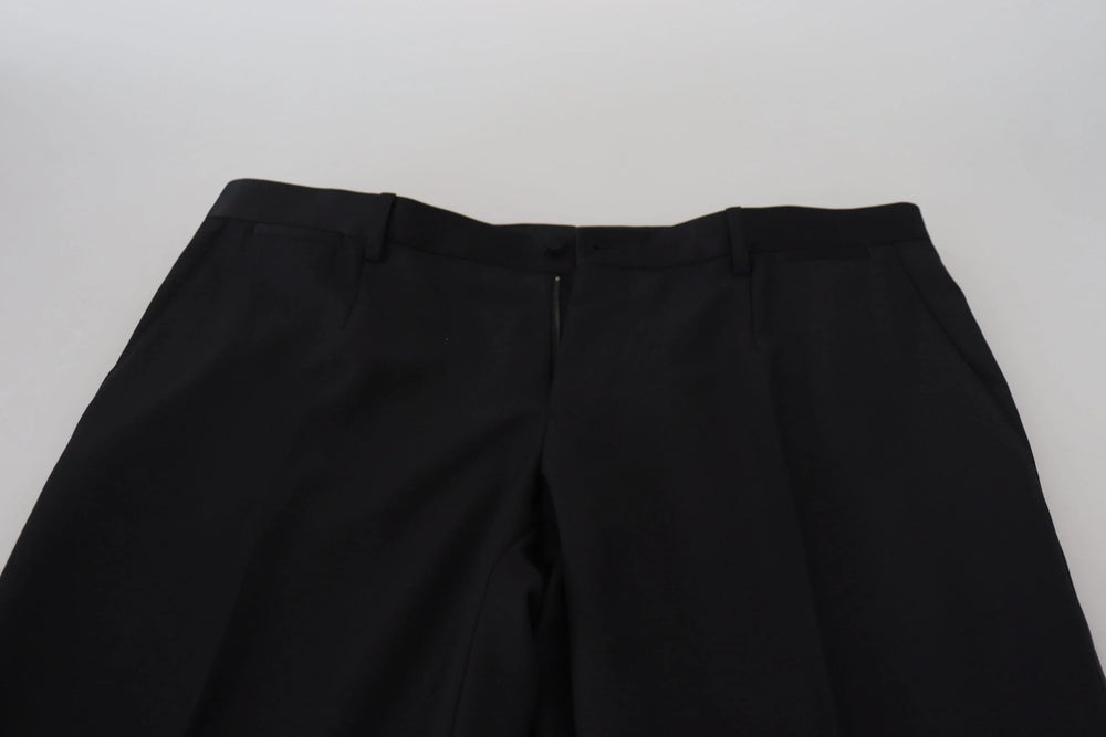 Dolce & Gabbana Black Wool Chino Dress Formal Pants - IT52 | L - Chinos