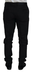 Dolce & Gabbana Black Wool Chino Dress Formal Pants - IT52 | L - Chinos