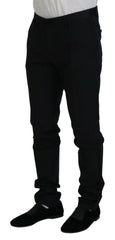 Dolce & Gabbana Black Wool Chino Dress Formal Pants - IT52 | L - Chinos