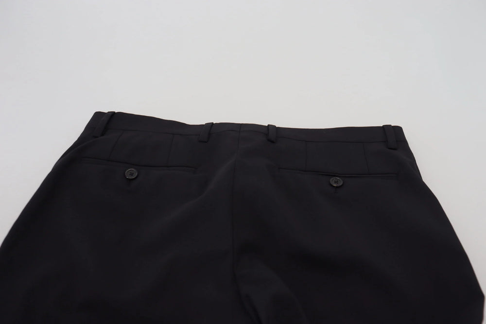 Dolce & Gabbana Black Wool Chino Formal Pants - IT46 | S - Chinos