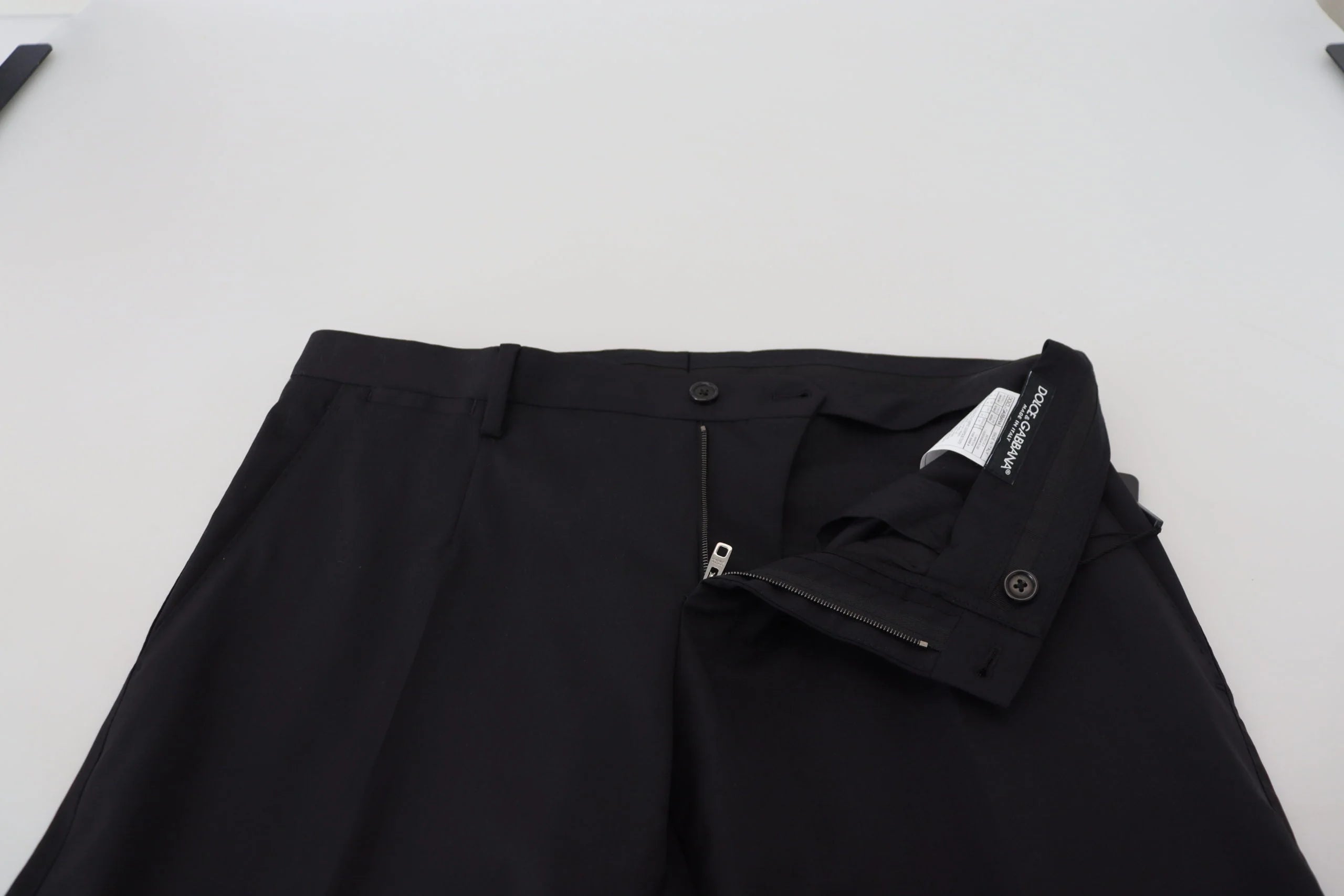 Dolce & Gabbana Black Wool Chino Formal Pants - IT46 | S - Chinos