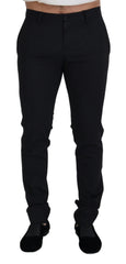 Dolce & Gabbana Black Wool Chino Formal Pants - IT46 | S - Chinos