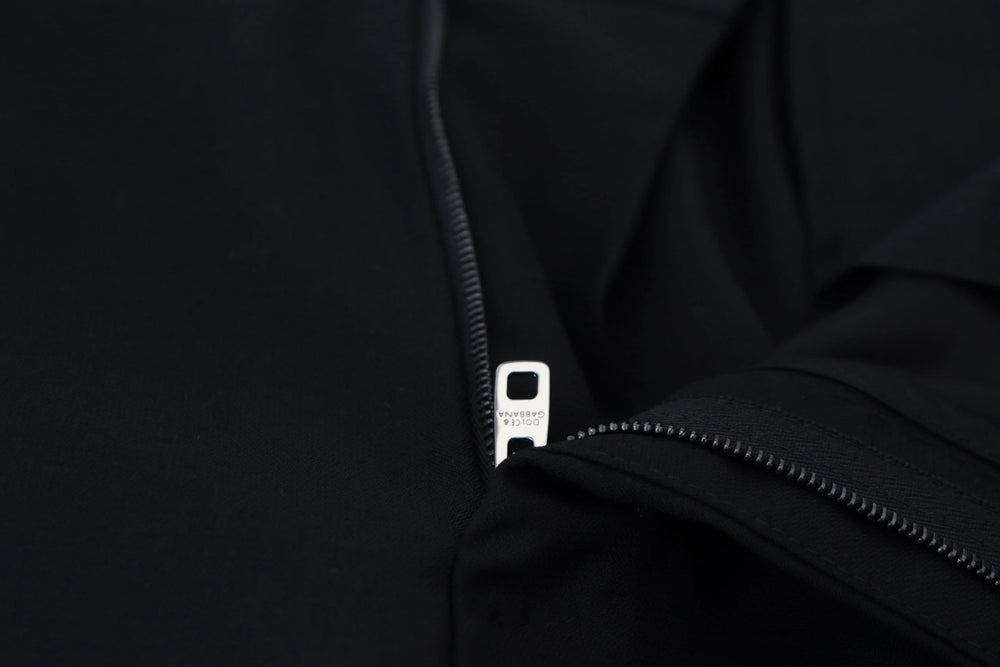 Dolce & Gabbana Black Wool Chino Formal Pants - IT54 | XL - Chinos