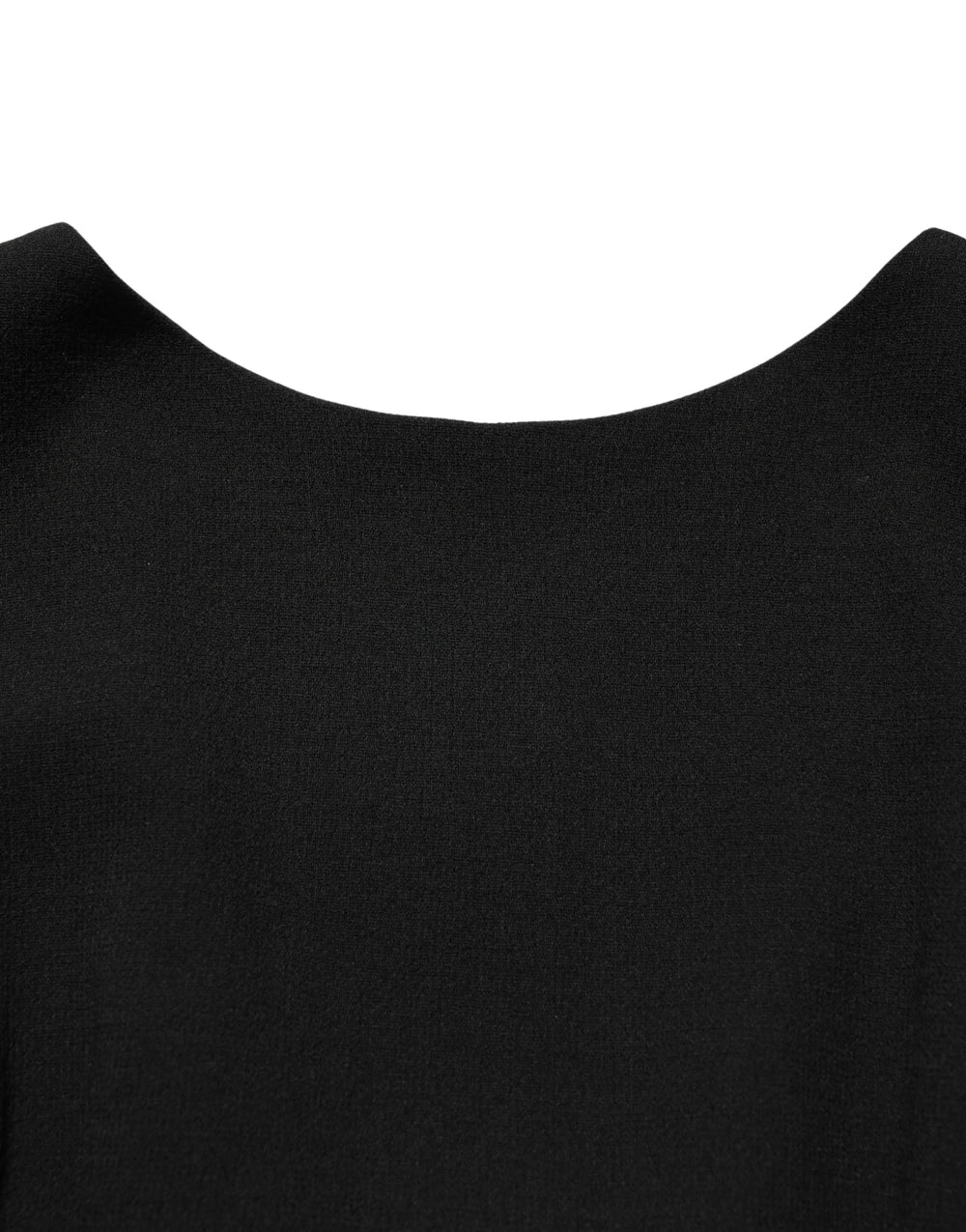 Dolce & Gabbana Black Wool Crepe Long Sleeves Midi Dress - IT44 | L