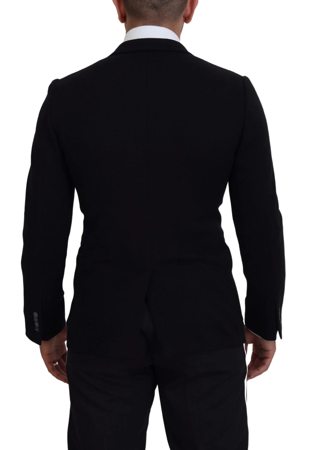 Dolce & Gabbana Black Wool Crown Slim Fit Jacket Blazer - Sport Jackets