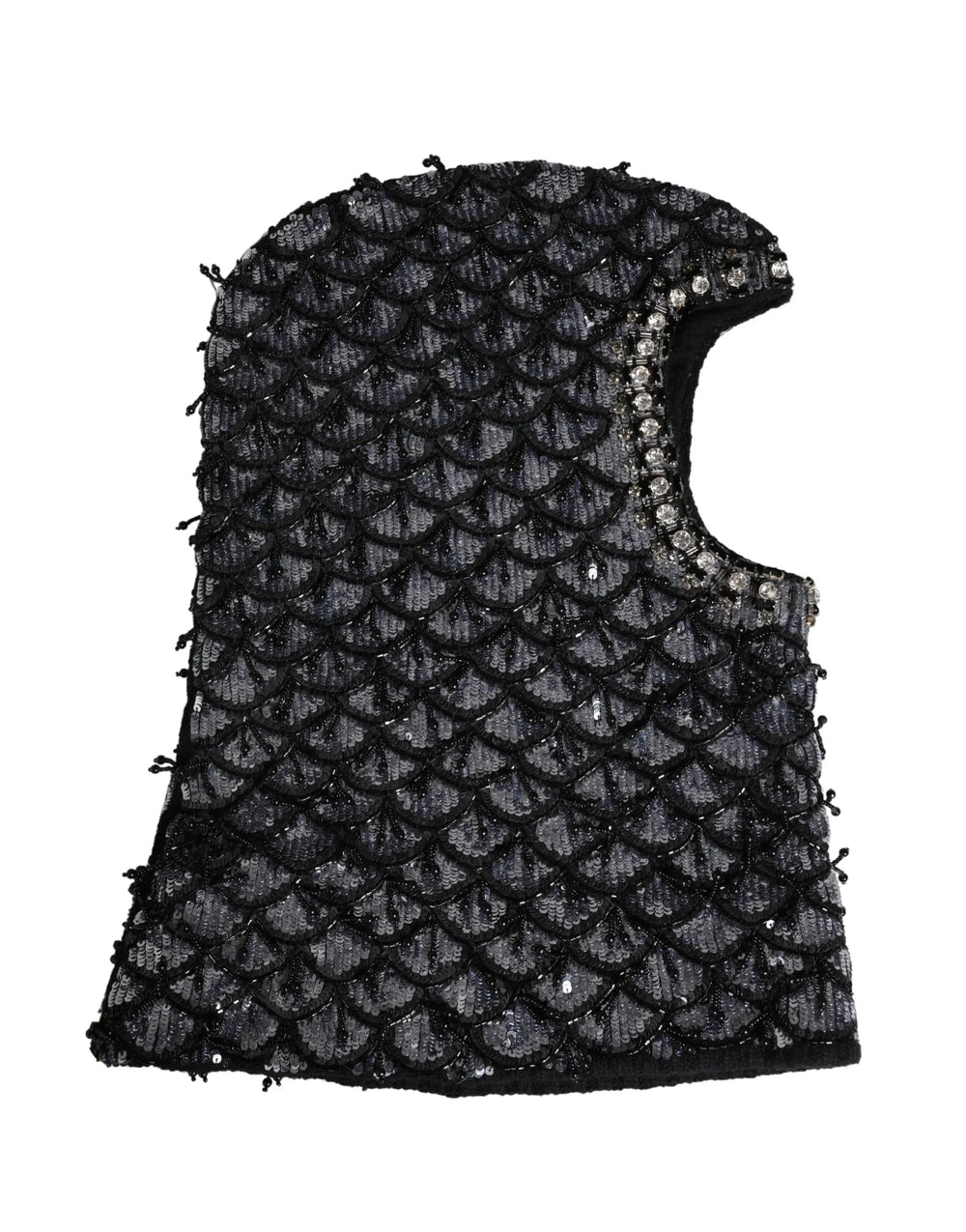 Dolce & Gabbana Balaclava pro pány, černá, vlna, s krystaly - Balaclavy