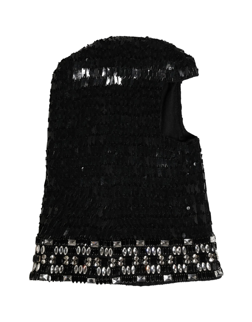 Dolce & Gabbana Černá čepice z vlny s krystaly - Balaclavy