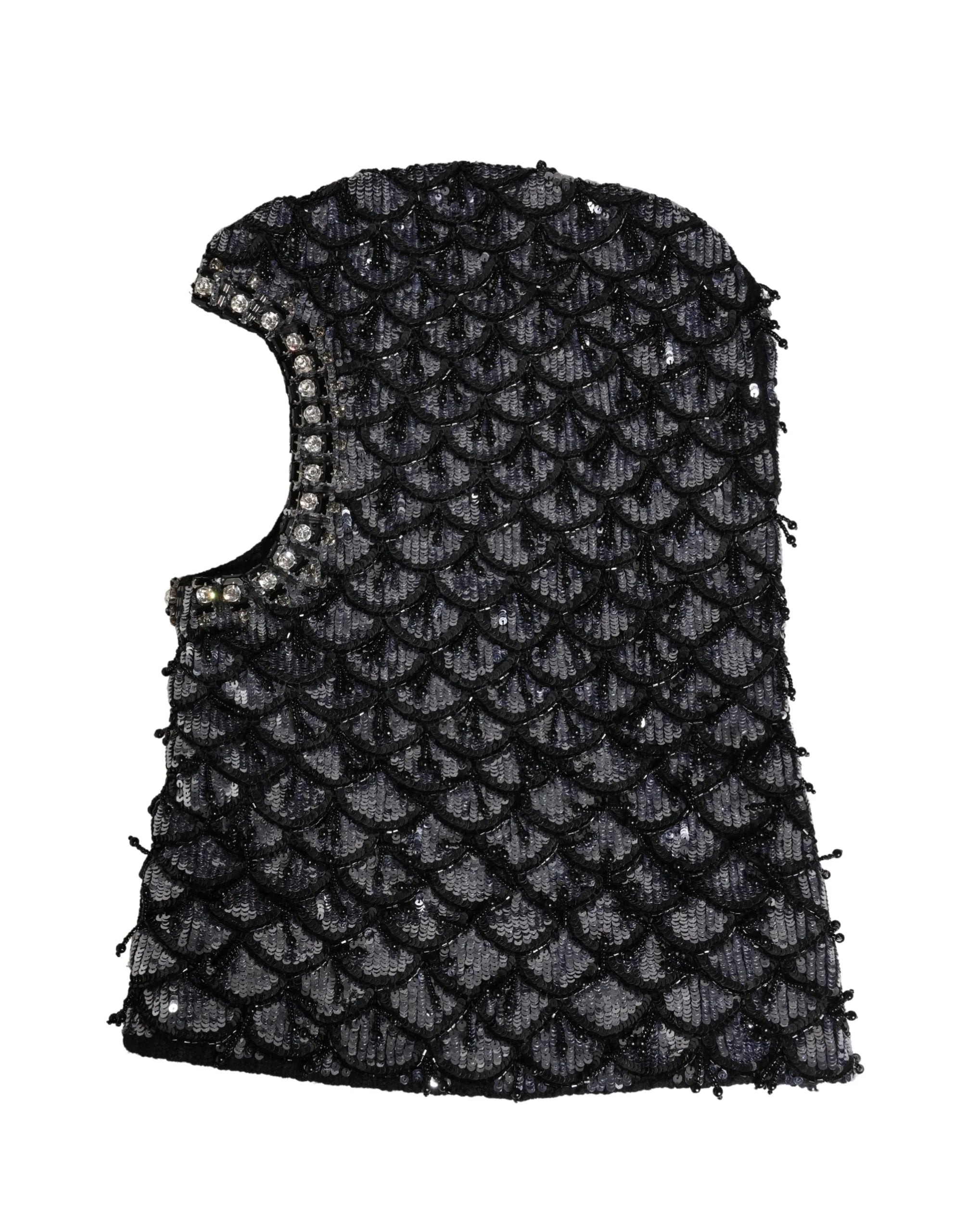 Dolce & Gabbana Balaclava pro pány, černá, vlna, s krystaly - Balaclavy