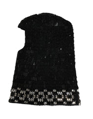 Dolce & Gabbana Černá čepice z vlny s krystaly - Balaclavy