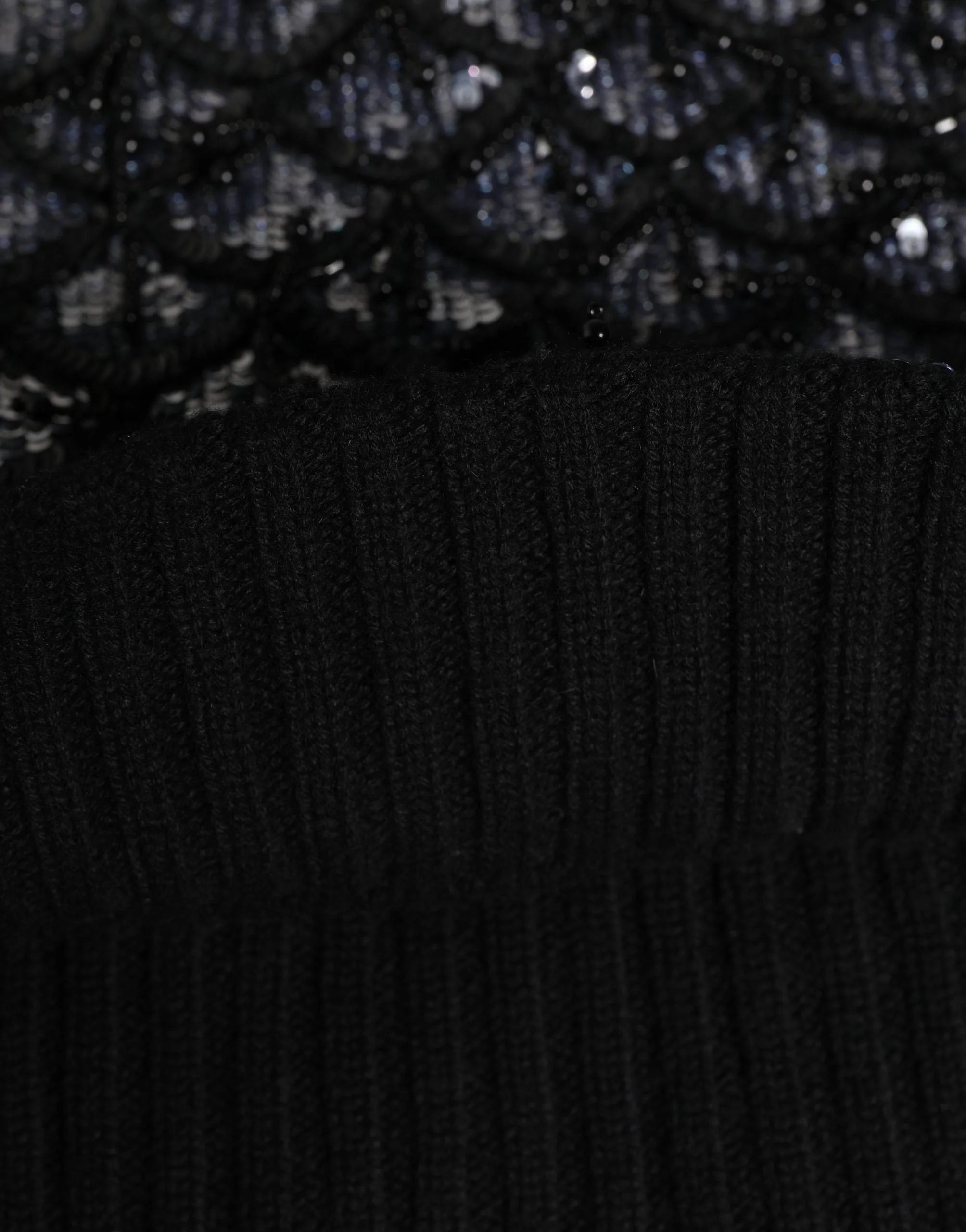 Dolce & Gabbana Balaclava pro pány, černá, vlna, s krystaly - Balaclavy
