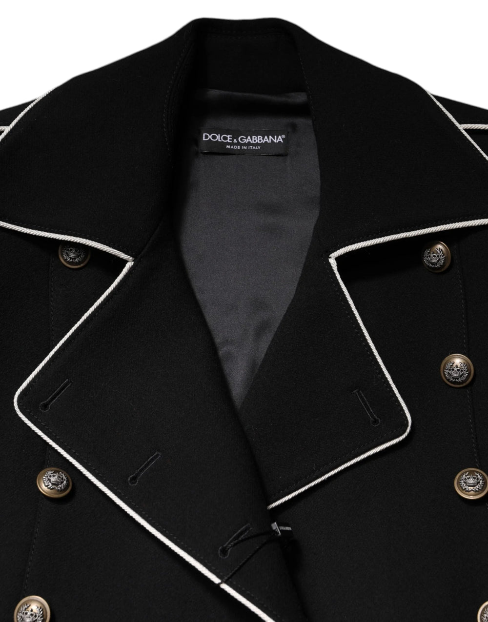 Dolce & Gabbana Black Wool Double Breasted Blazer Jacket - Overcoats