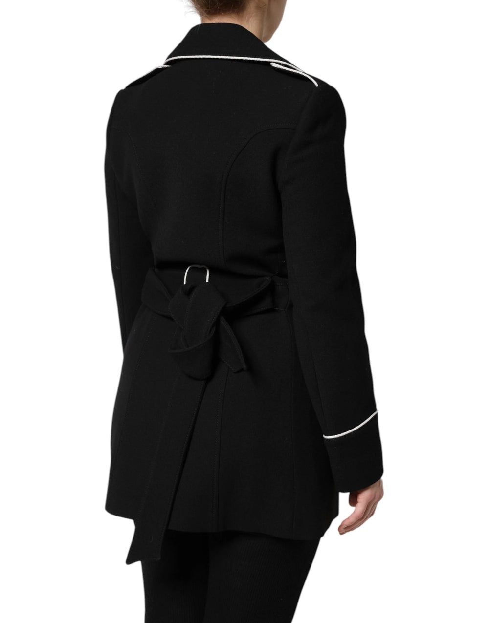 Dolce & Gabbana Black Wool Double Breasted Blazer Jacket - Overcoats