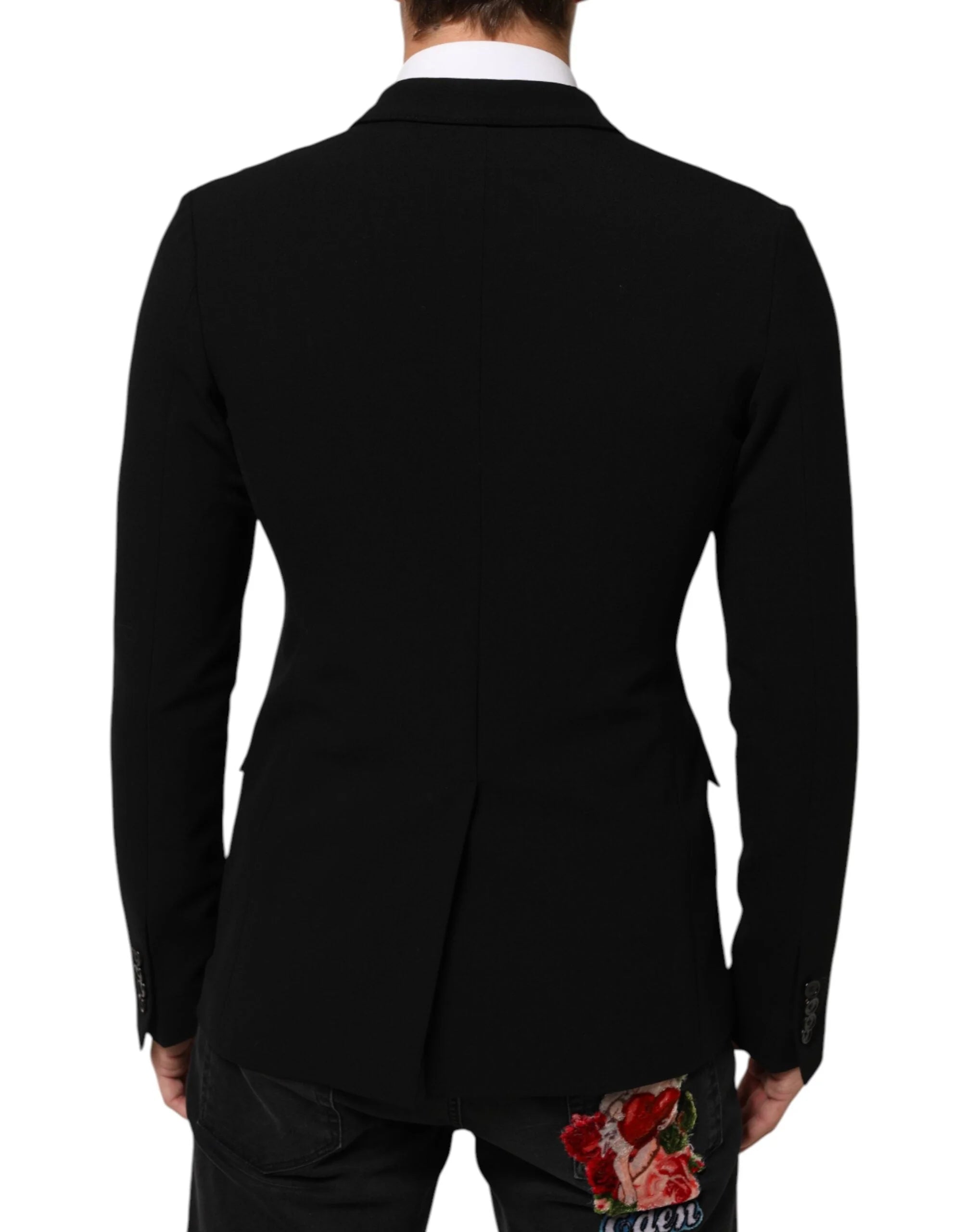 Dolce & Gabbana Black Wool Double Breasted Men Jacket Blazer - IT48 | M - Sport Jackets