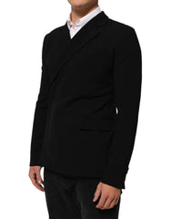 Dolce & Gabbana Black Wool Double Breasted Men Jacket Blazer - IT48 | M - Sport Jackets