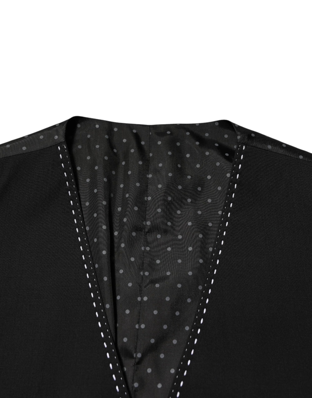 Dolce & Gabbana Black Wool Dress Formal Men Waistcoat Vest - IT48 | M