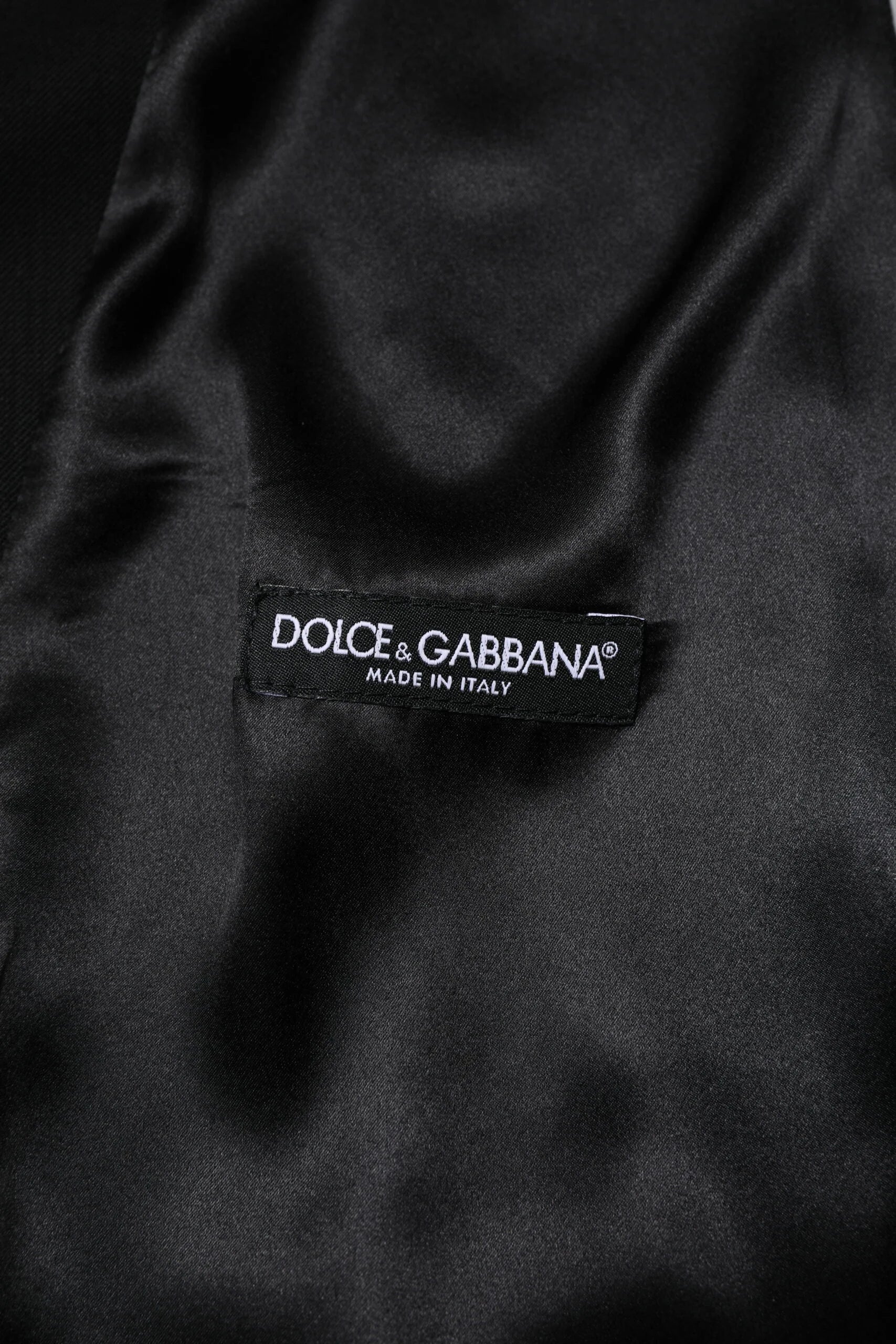 Dolce & Gabbana Black Wool Dress Formal Men Waistcoat Vest - Vests