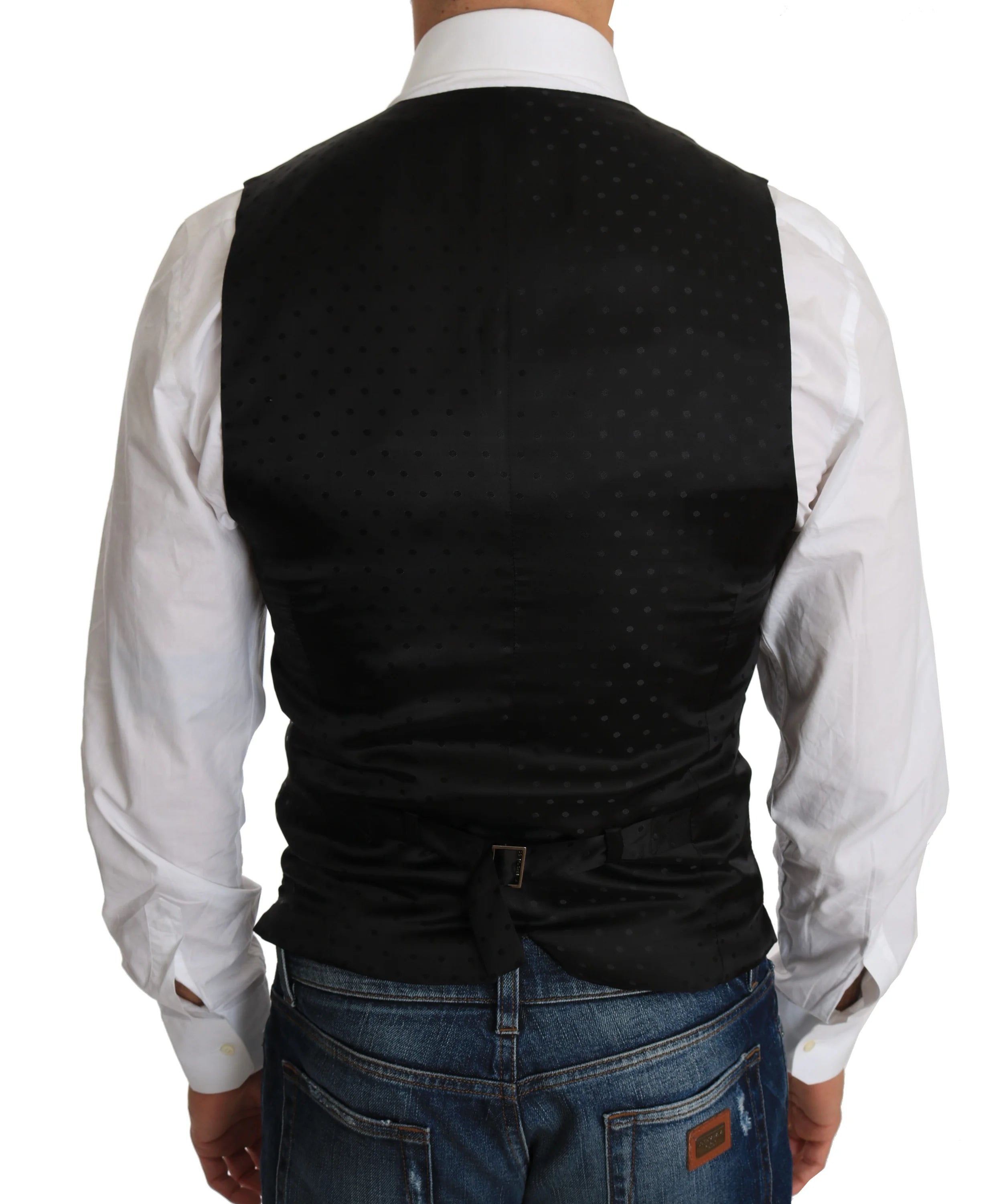 Dolce & Gabbana Black Wool Dress Waistcoat - IT44 | XS - Vests