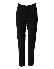 Dolce & Gabbana Black Wool Formal Dress Men Trouser Pants - IT44 | XS