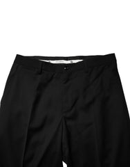 Dolce & Gabbana Black Wool Formal Dress Men Trouser Pants - IT44 | XS