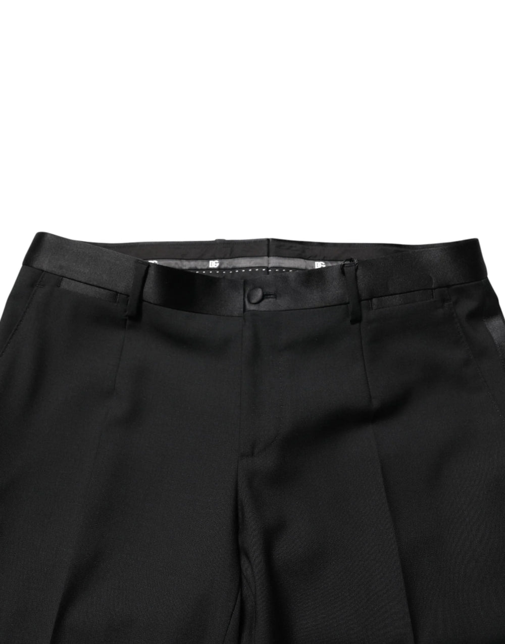 Dolce & Gabbana Black Wool Formal Dress Men Trouser Pants - IT48 | M - Trousers
