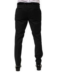 Dolce & Gabbana Black Wool Formal Dress Men Trouser Pants - IT50 | L - Trousers